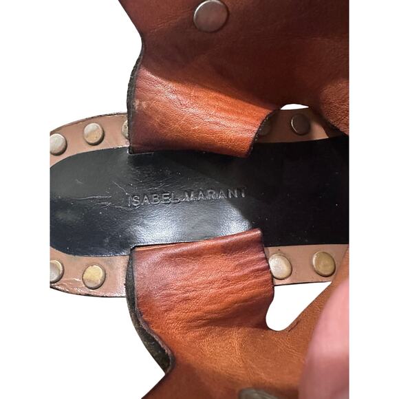 Isabel Marant Jaeryn Black Leather Studded Accents Sandals Rock-N-Roll, 5 (35) - Picture 7 of 10